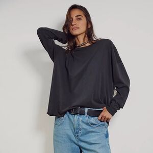 Free People We The Free Nina Long-Sleeve Tee In Black